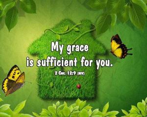 My grace is sufficient for you.